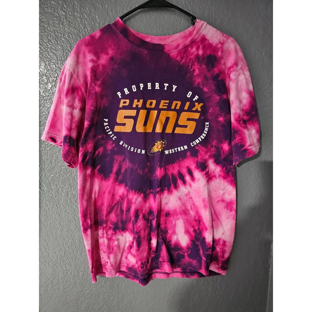 Unisex NBA Phoenix Suns Tie Dye Shirt Size Medium Pacific Division Short Sleeve